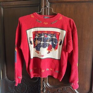 Vintage Woolrich Women’s Christmas Mice Holiday Sweater size Medium